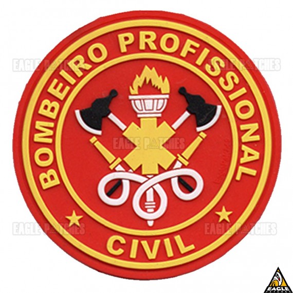 Patch Emborrachado Bombeiro Profissional Civil