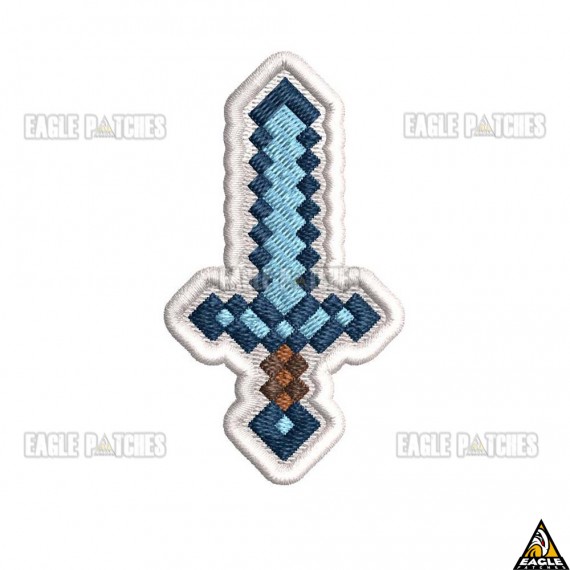 Patch Bordado Espada de Diamente  - Minecraft