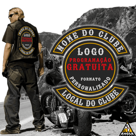 Kit Plus Motociclista - Patches Personalizados para colete com Programação GRATUITA