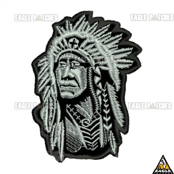 Patch bordado índio cacique