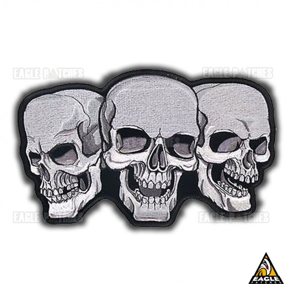 Patch Bordado 3 Caveiras