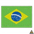 Patch Bordado Bandeira Do Brasil Tática