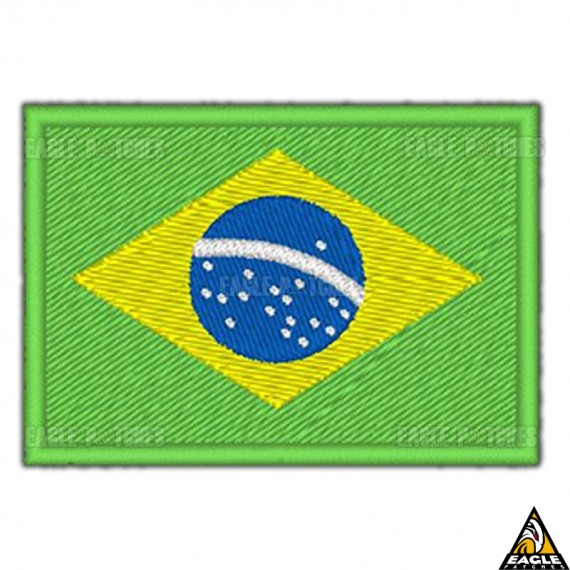 Patch Brasil Emborrachados - Bandeira do Brasil Emborrachada Tradicional