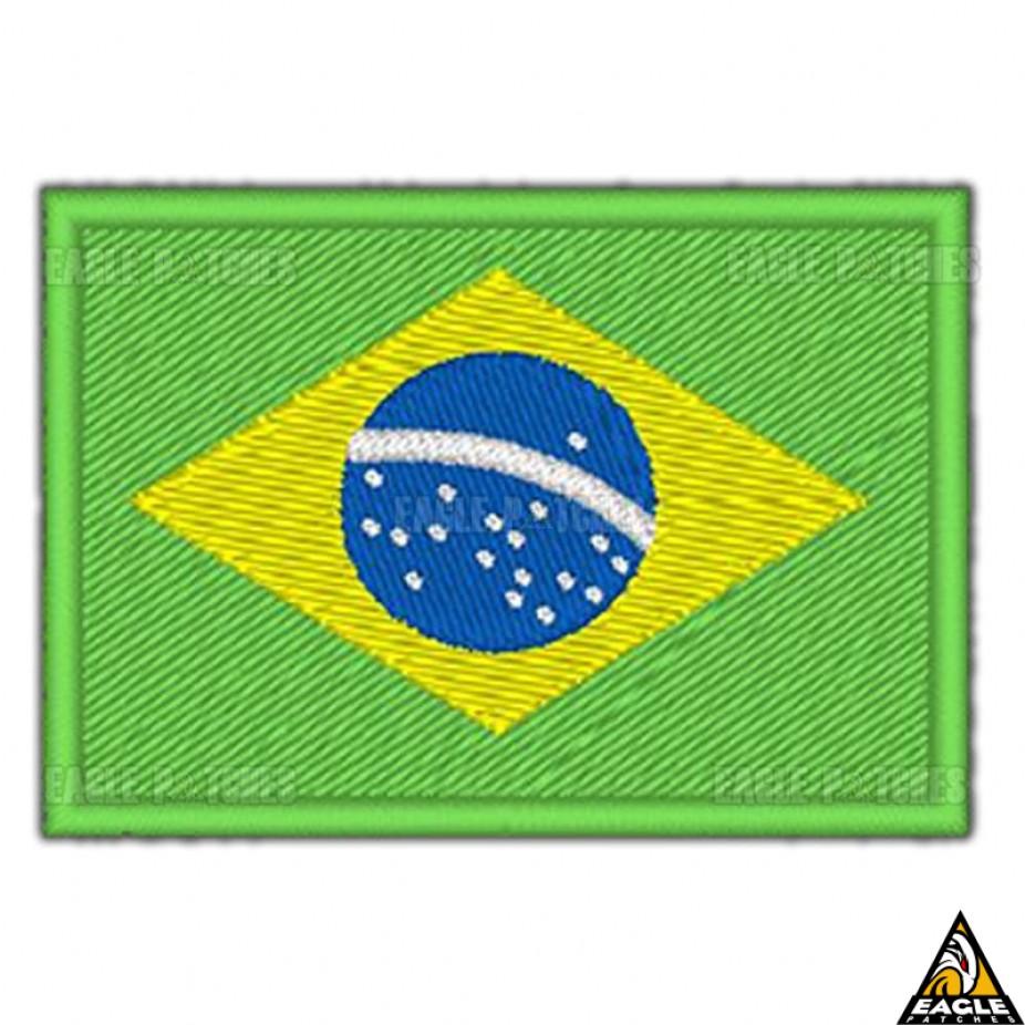Patch Bordado Bandeira Do Brasil Tática