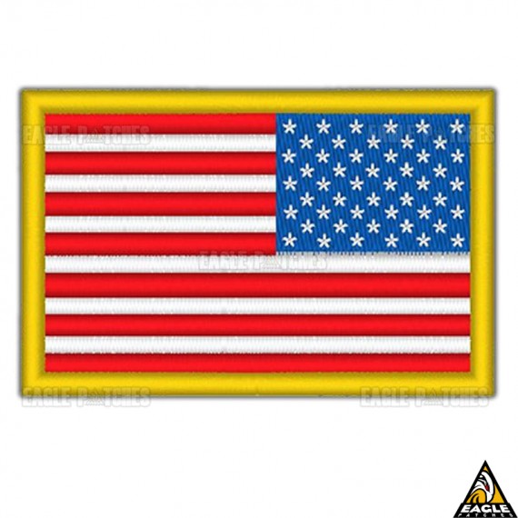 Patch Bordado Bandeira EUA Tática Invertida