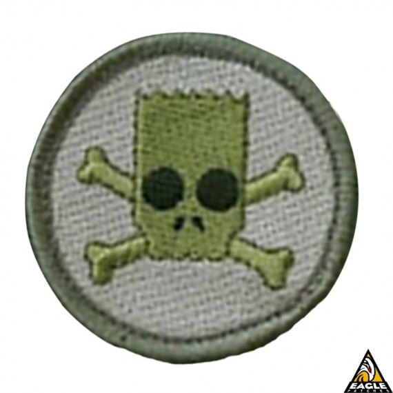 Patch Bordado Bart Skull