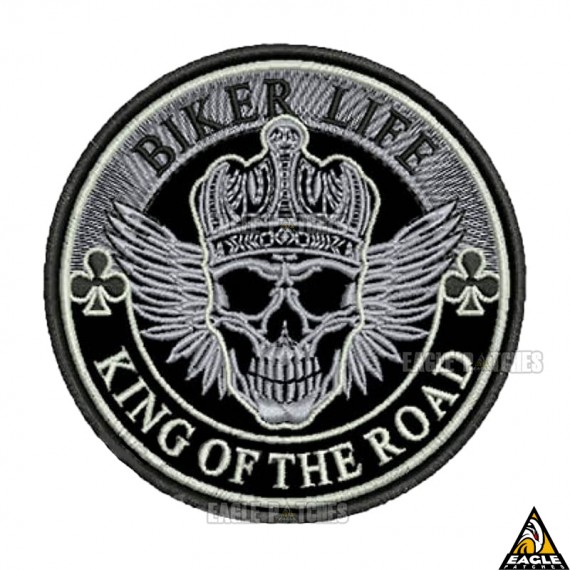 Patch bordado Biker Life King of the Road