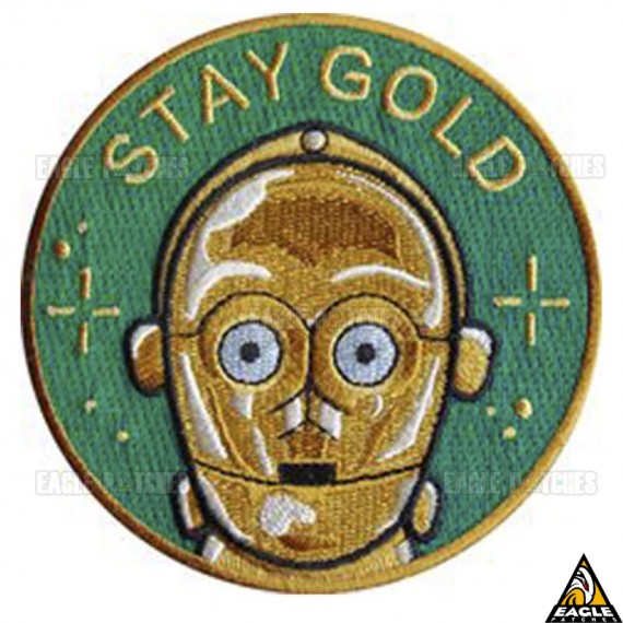 Patch Bordado C3PO Stay Gold - Star Wars