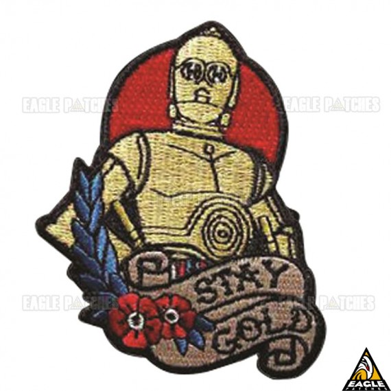 Patch Bordado C3PO Stay Gold - Star Wars