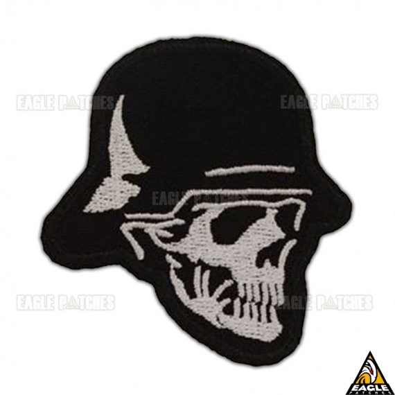 Patch Bordado Caveira de Capacete wwii