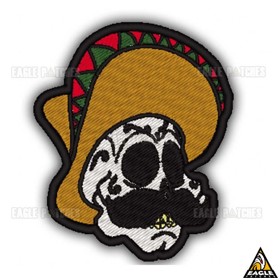 patch bordado caveira mexicana