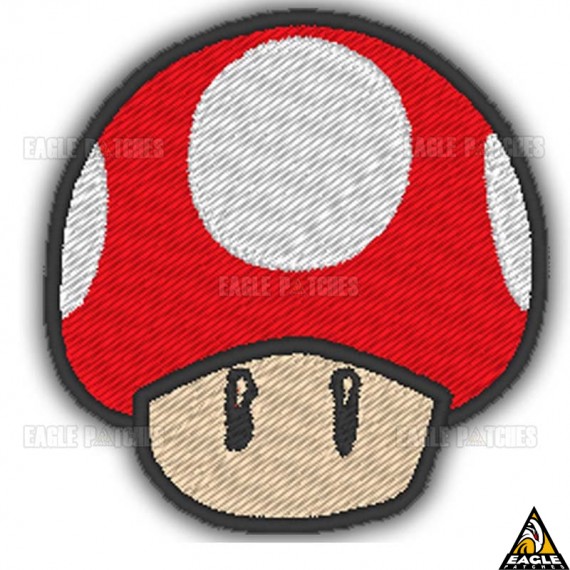 Patch Bordado Cogumelo Mario Bros Nintendo 64