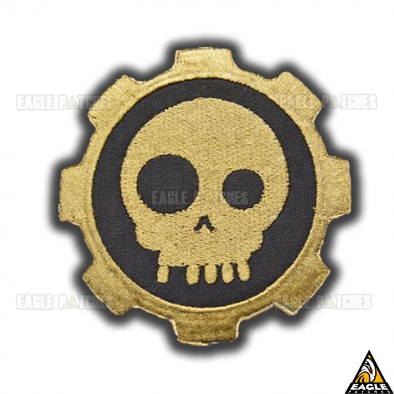 Patch Bordado Engrenagem Caveira