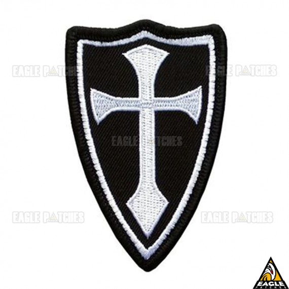 Patch Bordado Escudo - Cruz Templários