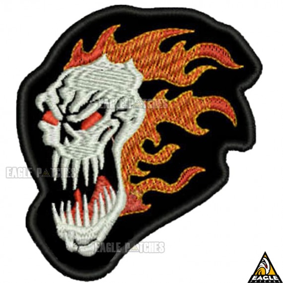 Patch bordado Head Fire Skull