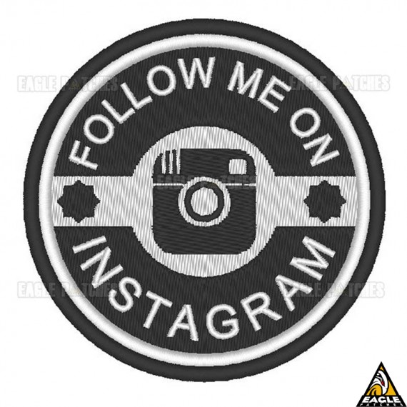 Patch Bordado Follow me on Instagram