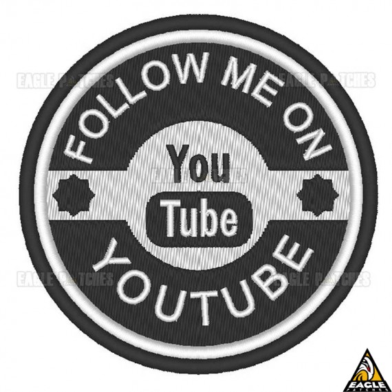 Patch Bordado Follow me on YouTube