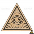 Patch Bordado Simbolo Illuminati ou G.'.A.'.D.'.U.'.