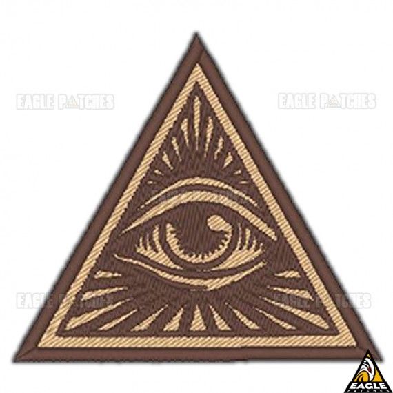 Patch Bordado Simbolo Illuminati ou G.'.A.'.D.'.U.'.