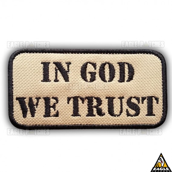 Patch Bordado In God We Trust