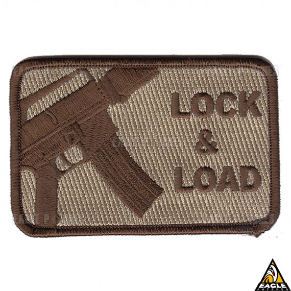 Patch Bordado Lock & Load Tan