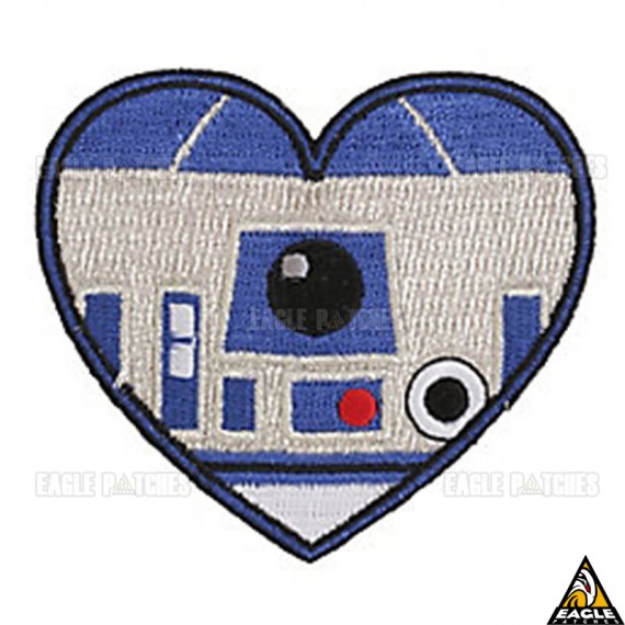 Patch Bordado Love R2D2 Star Wars