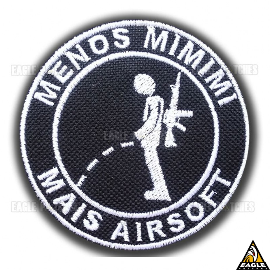 Patch Bordado Menos mimimi mais airsoft