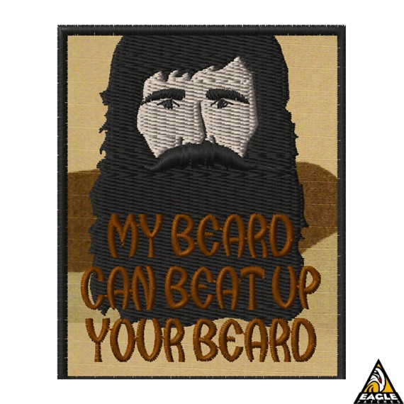 Patch Bordado My beard can beat up your beard