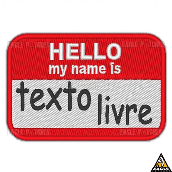 Patch Bordado Personalizado My name is