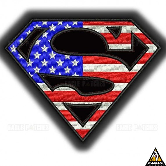 Patch Bordado USA Superman