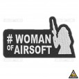 Patch Bordado #Woman of Airsoft Verde