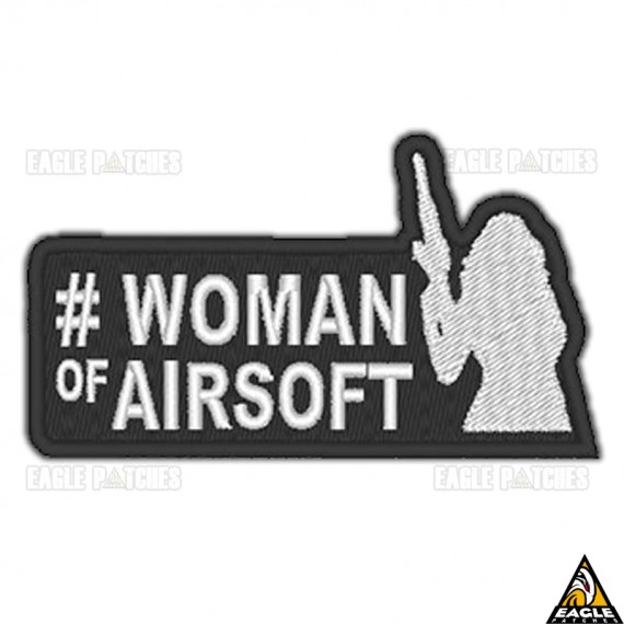Patch Bordado #Woman of Airsoft Verde