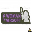 Patch Bordado #Woman of Airsoft Verde