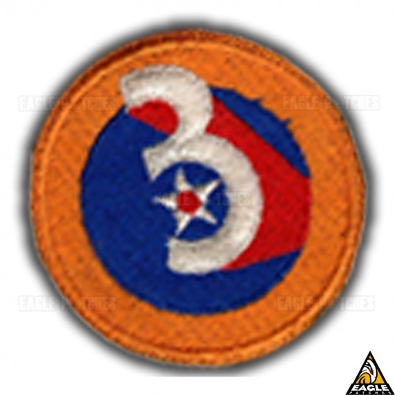 Patch Bordado WWII Army Air Force 3rd Division 3 Star Red