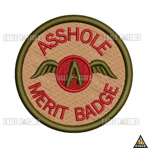 Patch Bordado Asshole Merit Badge