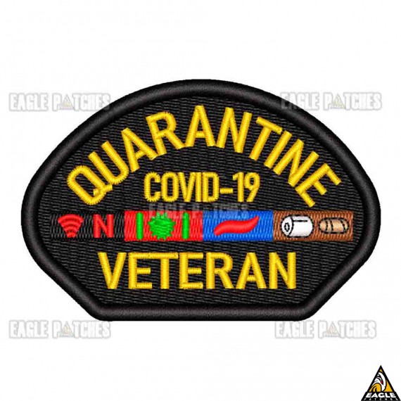 Patch Bordado Quarantine Veteran - COVID-19