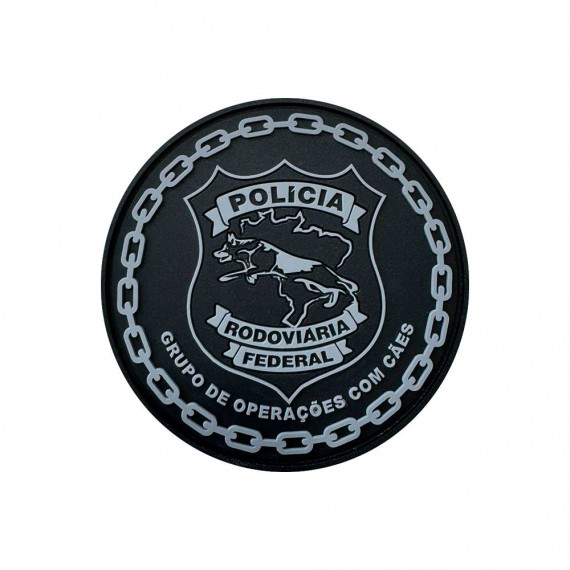 Patch Emborrachada PRF Grupo de Operações com Cães