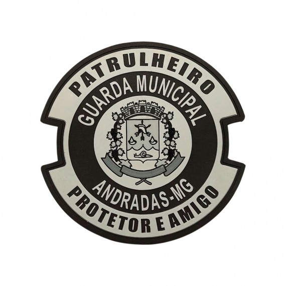 Patch Emborrachado  Guarda Municipal Andradas - MG Patrulheiro