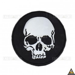 Patch Emborrachado Caveira Negra