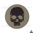 Patch Emborrachado Caveira Negra