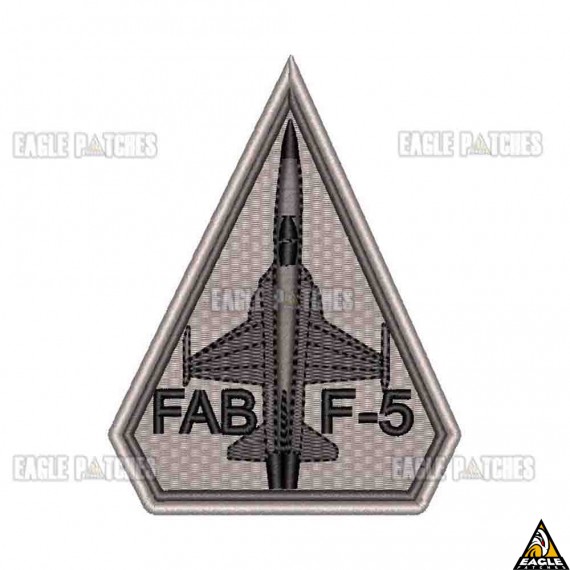 Patch Bordado FAB F-5 CINZA