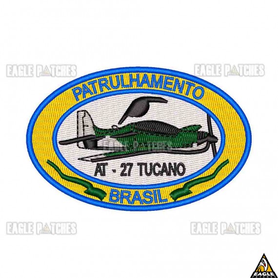 Patch Bordado Força Aérea - AT - 27 TUCANO