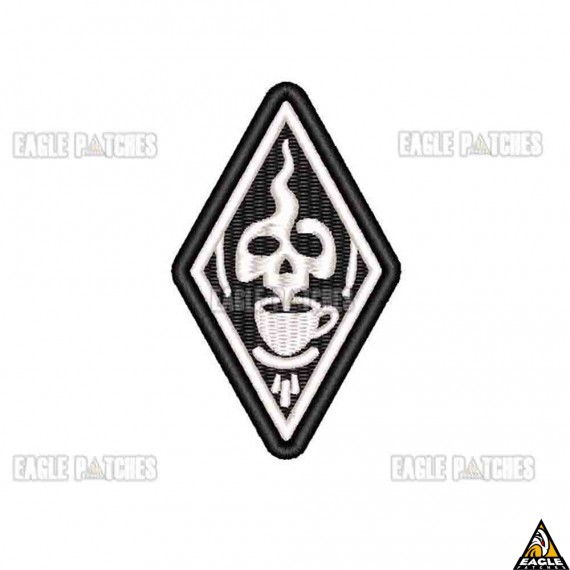 Patch Bordado Skul Smoke Coffee