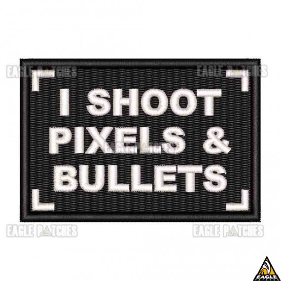 Patch Bordado I Shoot Pixels & Bullets
