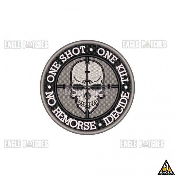 Patch Bordado One Shot One Kill - No Remorse Idecide