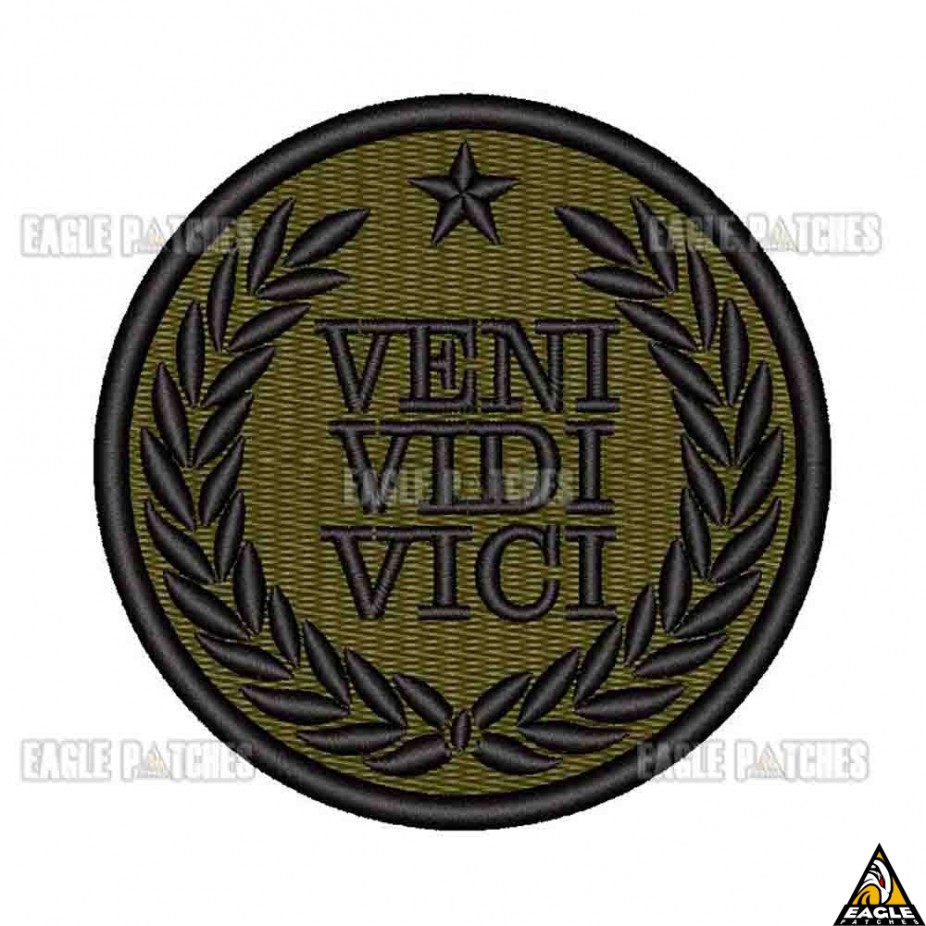 Patch Bordado Veni Vidi Vici - Eu vim eu vi eu conquistei