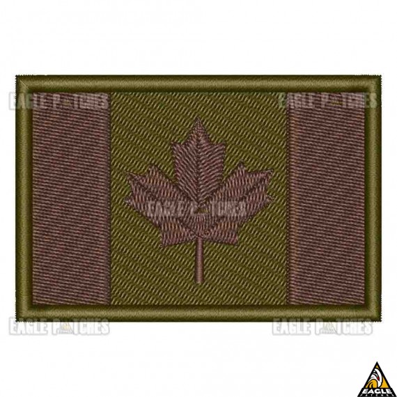 Patch Bordado Bandeira Canada Verde