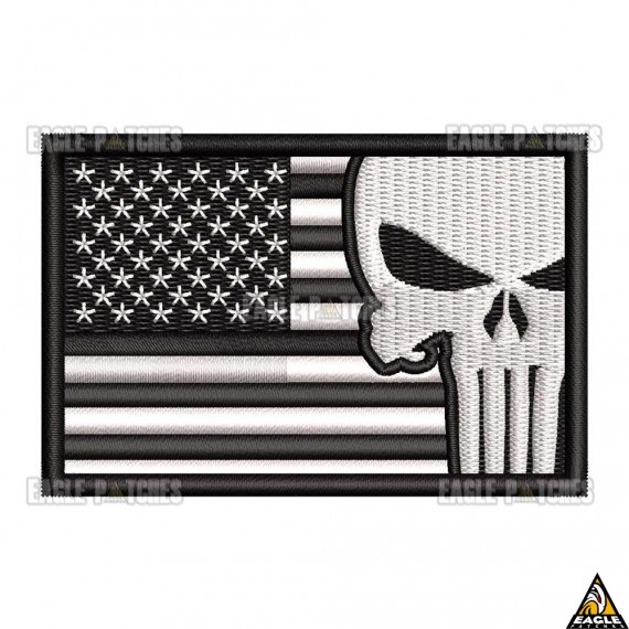 Patch Bordado EUA Flag Punisher