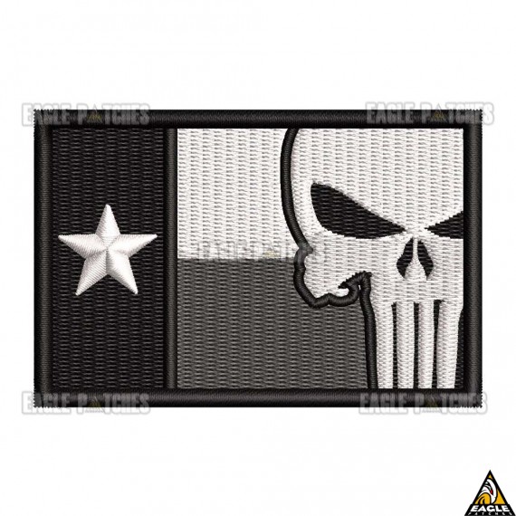 Patch Bordado Texas Punisher Flag