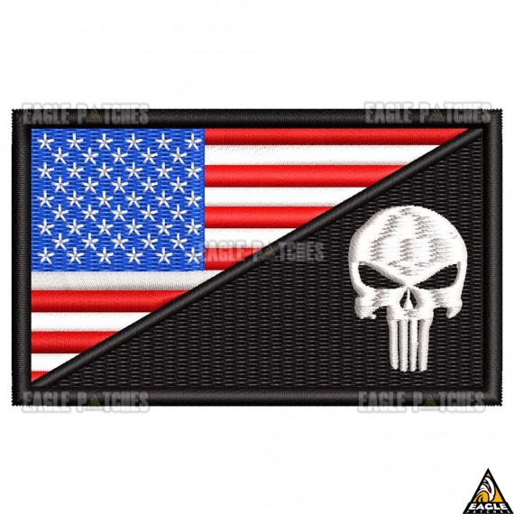 Patch Bordado Braril Flag Punisher